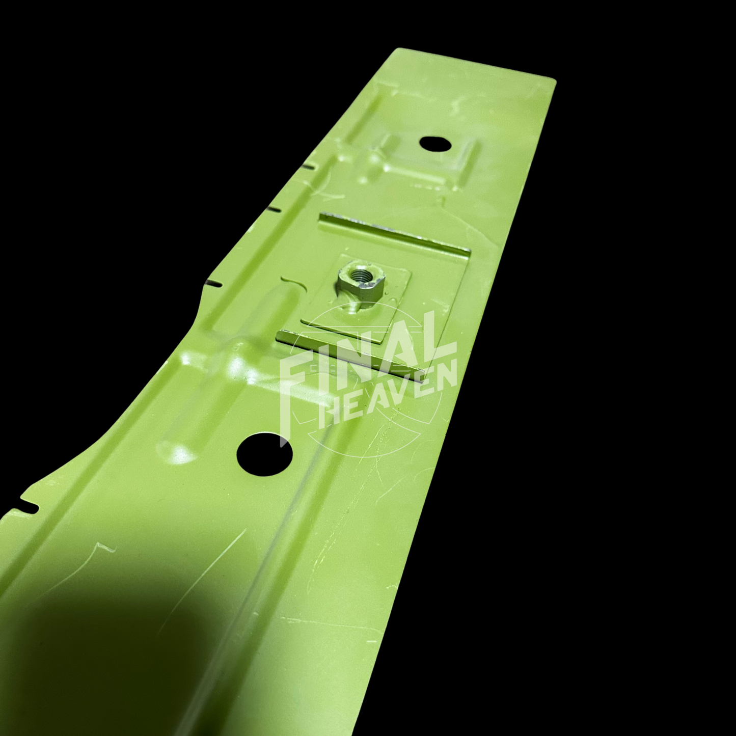 A set of inner rocker rust repair panels for a Datsun 510 2 door sedan or Nissan Bluebird SSS Coupe produced by KF Vintage JDM