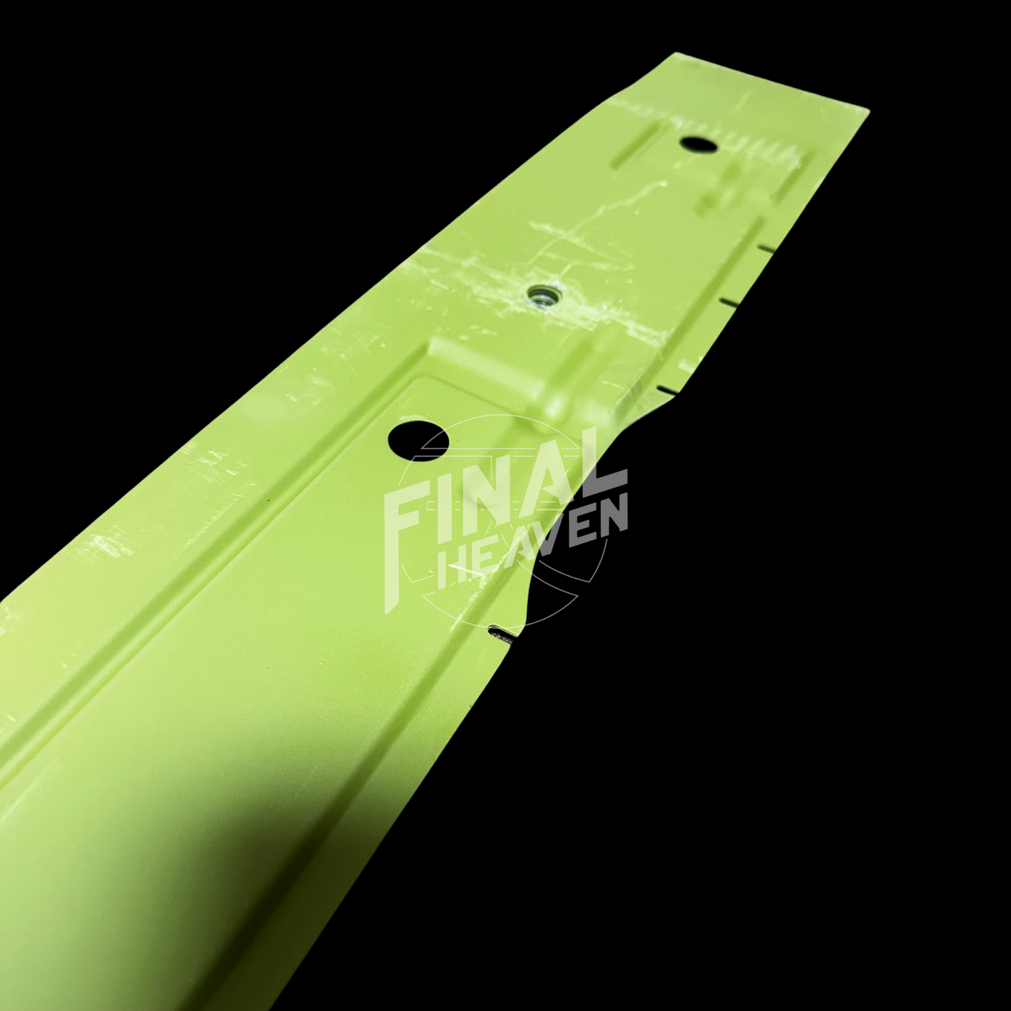 A set of inner rocker rust repair panels for a Datsun 510 2 door sedan or Nissan Bluebird SSS Coupe produced by KF Vintage JDM