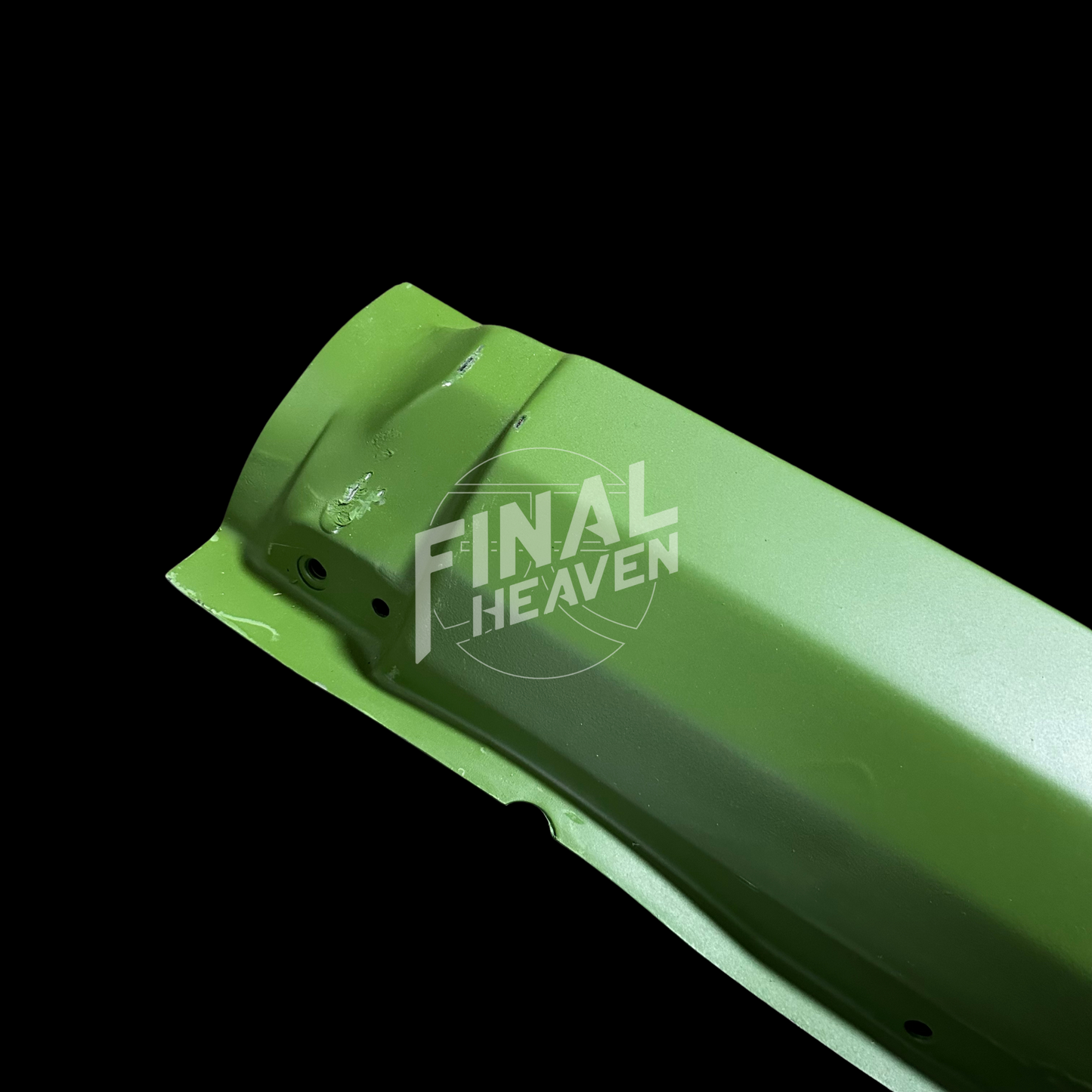 A set of outer rocker rust repair panels for a Datsun 510 2 door sedan or Nissan Bluebird SSS Coupe produced by KF Vintage JDM