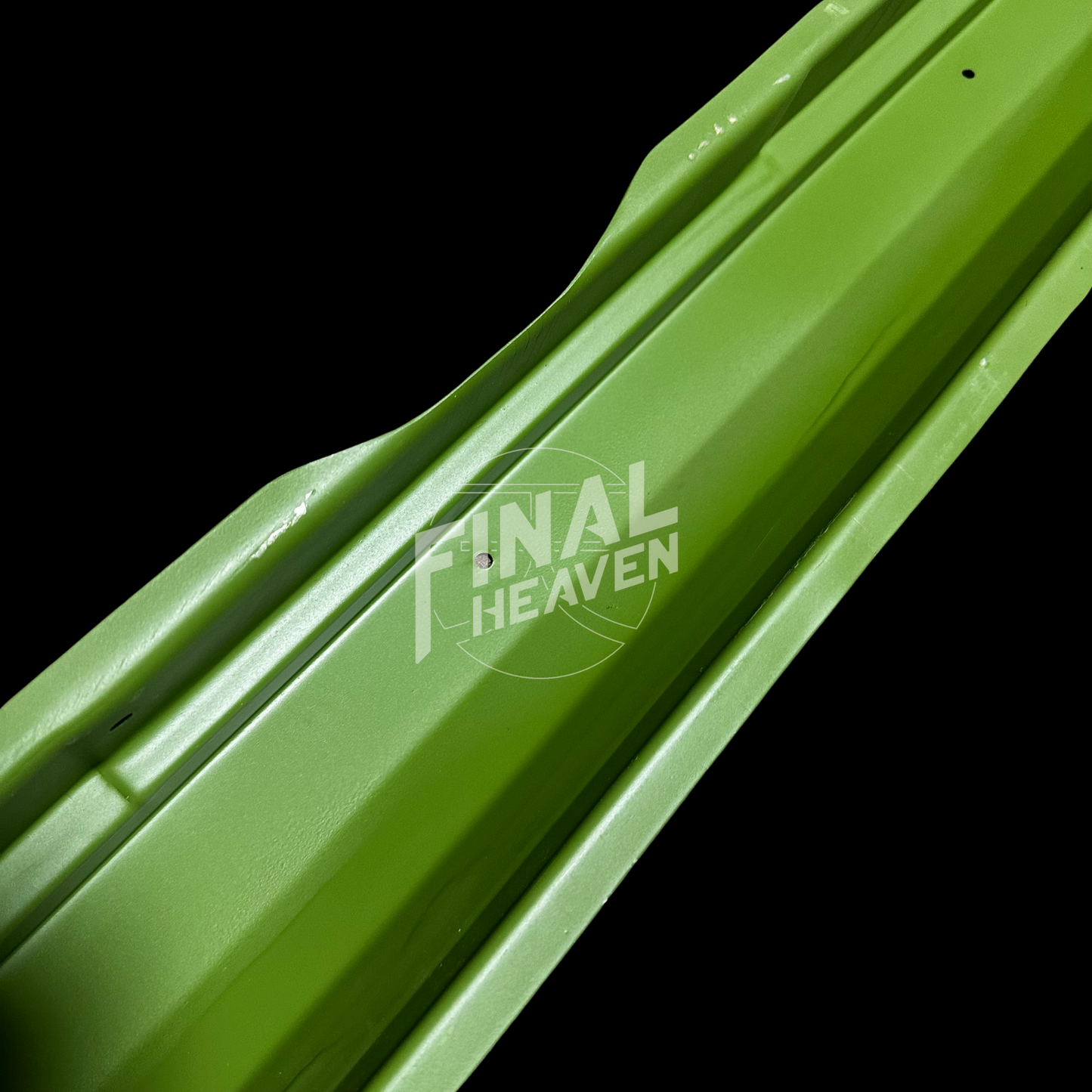 A set of outer rocker rust repair panels for a Datsun 510 2 door sedan or Nissan Bluebird SSS Coupe produced by KF Vintage JDM