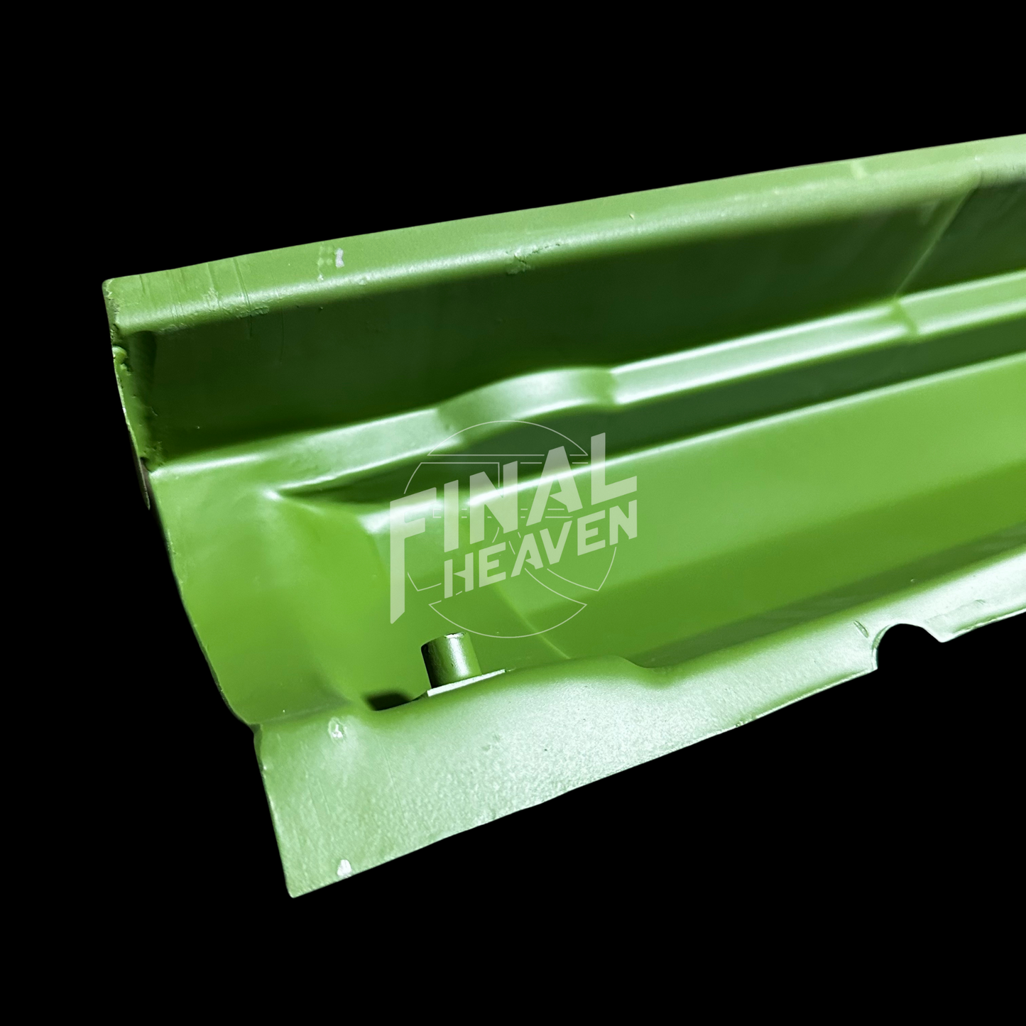 A set of outer rocker rust repair panels for a Datsun 510 2 door sedan or Nissan Bluebird SSS Coupe produced by KF Vintage JDM