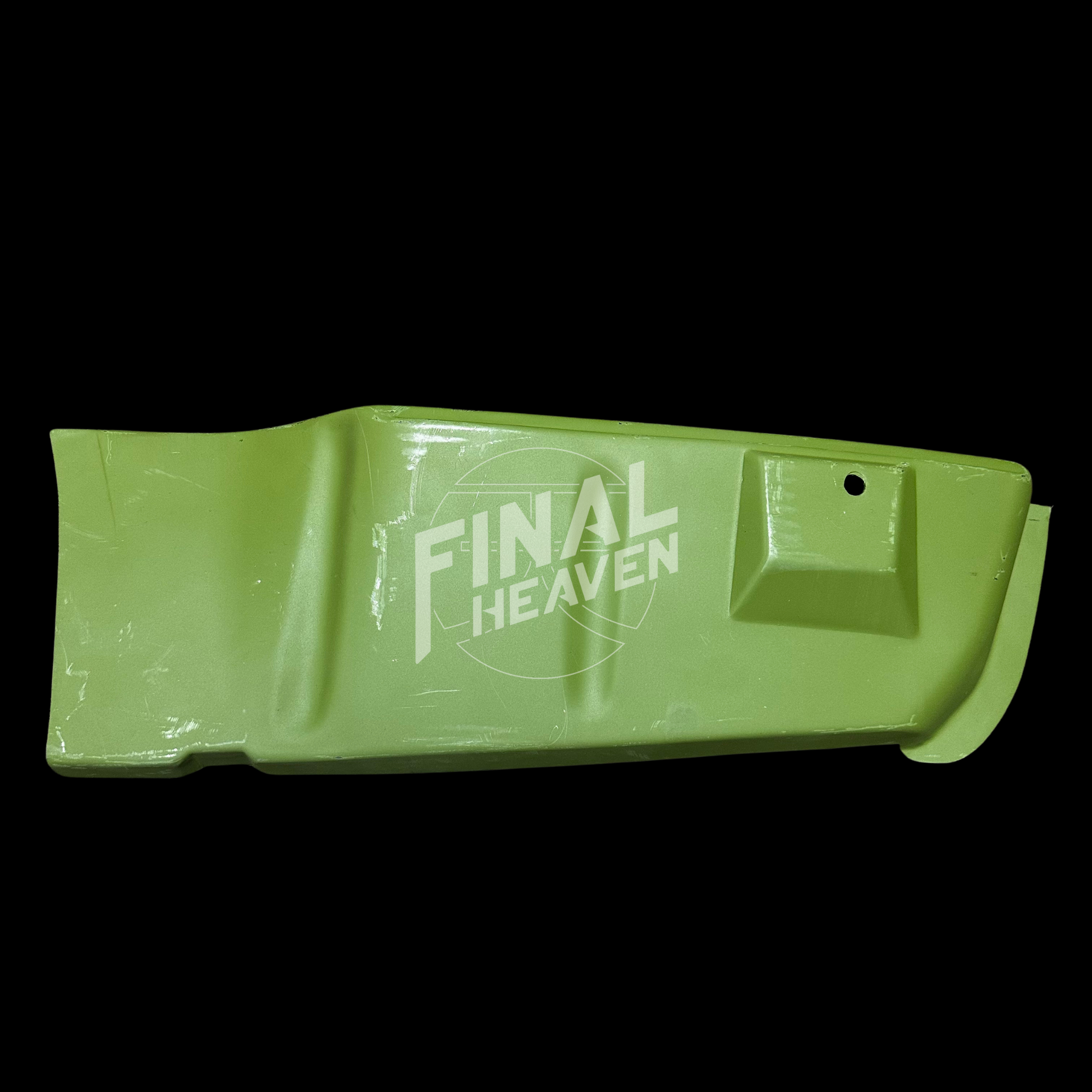 A set of rear bumper side inner rust repair panels for a Datsun 510 2 door sedan or Nissan Bluebird SSS Coupe produced by KF Vintage JDM