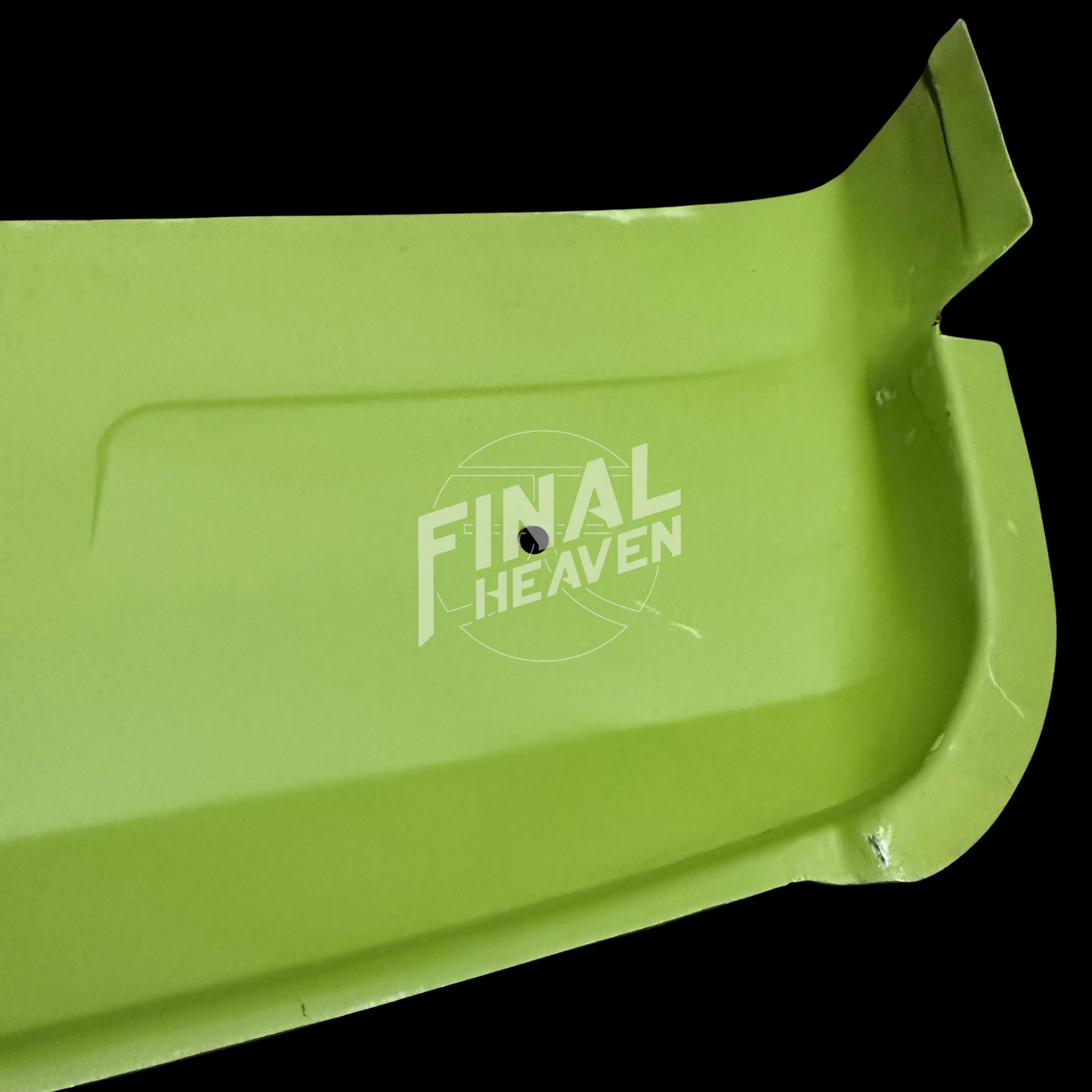 A set of rear bumper side outer rust repair panels for a Datsun 510 2 door sedan or Nissan Bluebird SSS Coupe produced by KF Vintage JDM