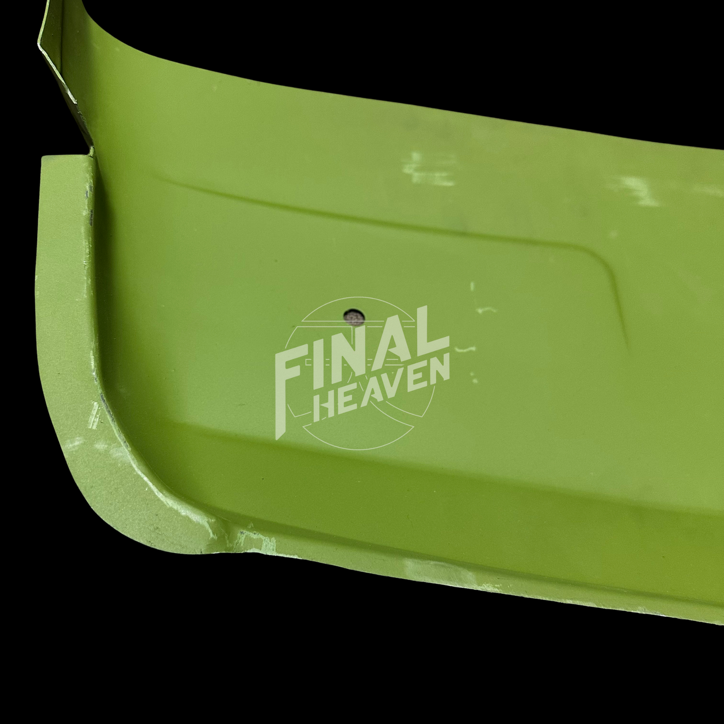 A set of rear bumper side outer rust repair panels for a Datsun 510 2 door sedan or Nissan Bluebird SSS Coupe produced by KF Vintage JDM