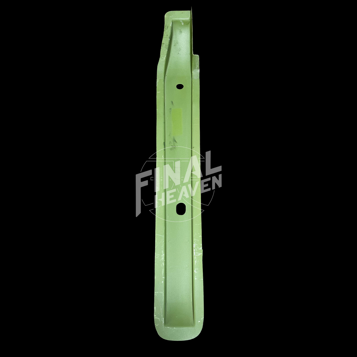 A set of rear frame rail rust repair panels for a Datsun 510 2 door sedan or Nissan Bluebird SSS Coupe produced by KF Vintage JDM