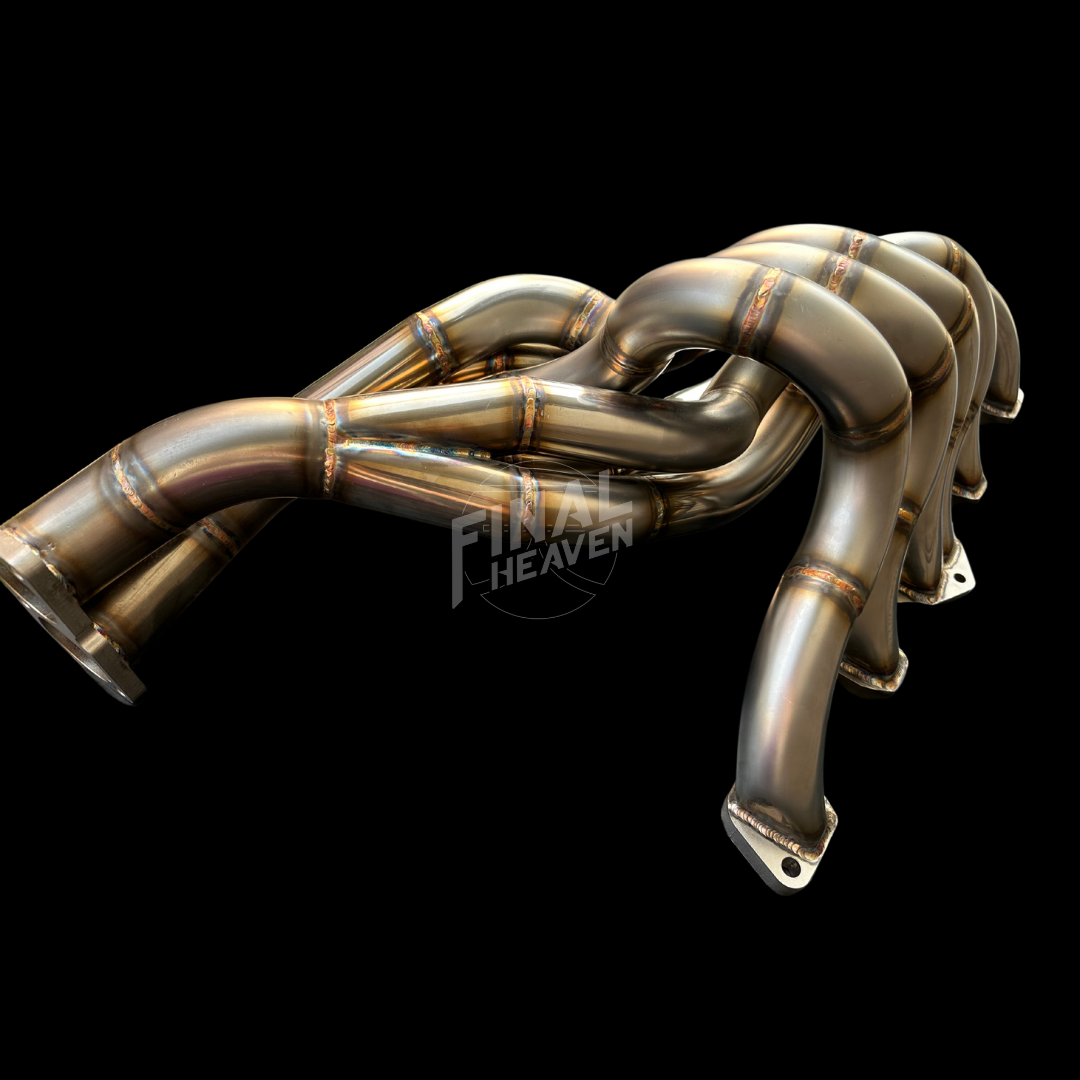 A Stainless Steel exhaust manifold produced by Star Road for Nissan KGC10 Hakosuka Skyline and Datsun 240Z, 260Z or 280Z.