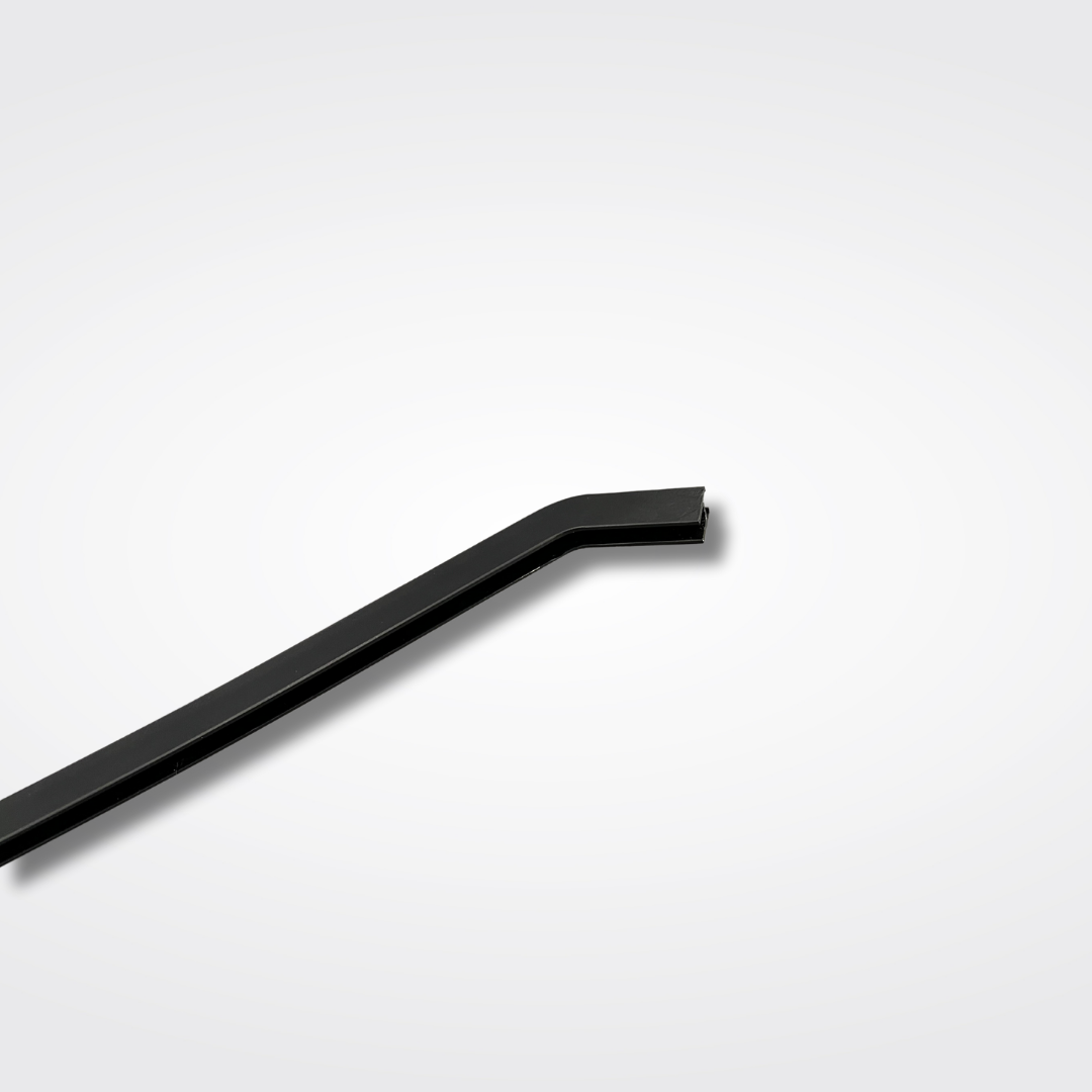 A set of rear quarter window channel stays for a KGC10 Nissan Skyline 2000GT Hakosuka produced by MSpeed