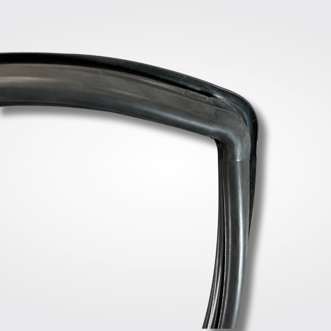 A set of front and rear windshield weatherstrips for a KPGC10 Nissan Skyline 2000GT Hakosuka produced by MSpeed