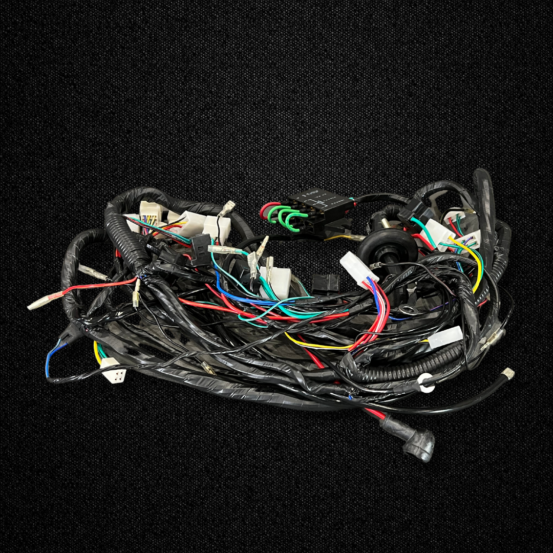 An engine bay wiring harness for a KGC10 Nissan Skyline 2000GT Hakosuka produced by MSpeed