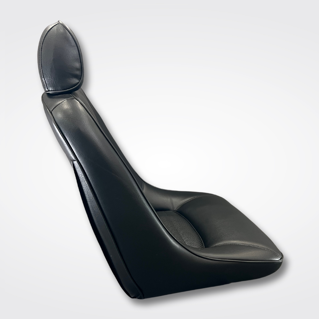 A GT-R replica front seat for a KPGC10 Nissan Skyline 2000GT Hakosuka produced by MSpeed
