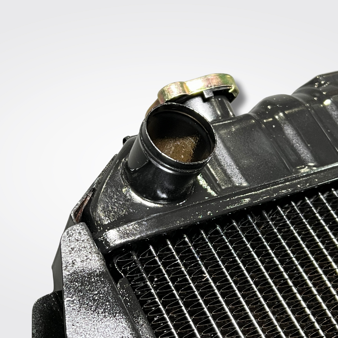 A 3 core radiator for a KGC10 Nissan Skyline 2000GT Hakosuka produced by MSpeed
