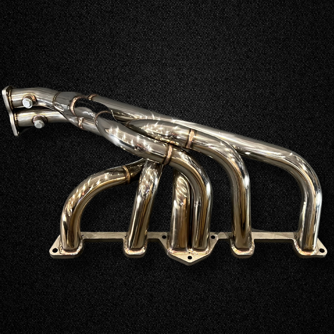 A stainless steel exhaust manifold for a KGC10 Nissan Skyline 2000GT Hakosuka produced by MSpeed