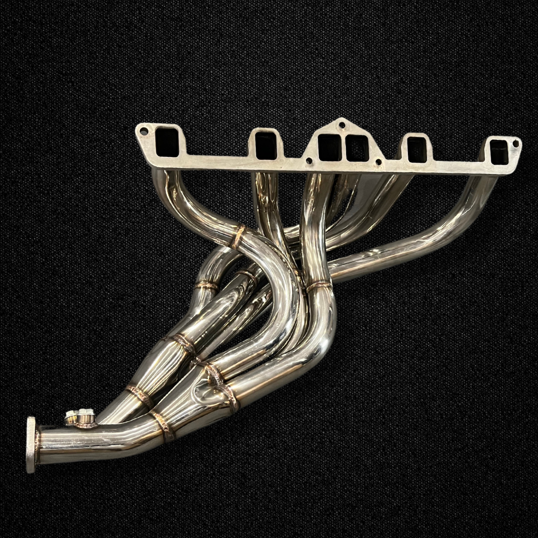 A stainless steel exhaust manifold for a KGC10 Nissan Skyline 2000GT Hakosuka produced by MSpeed