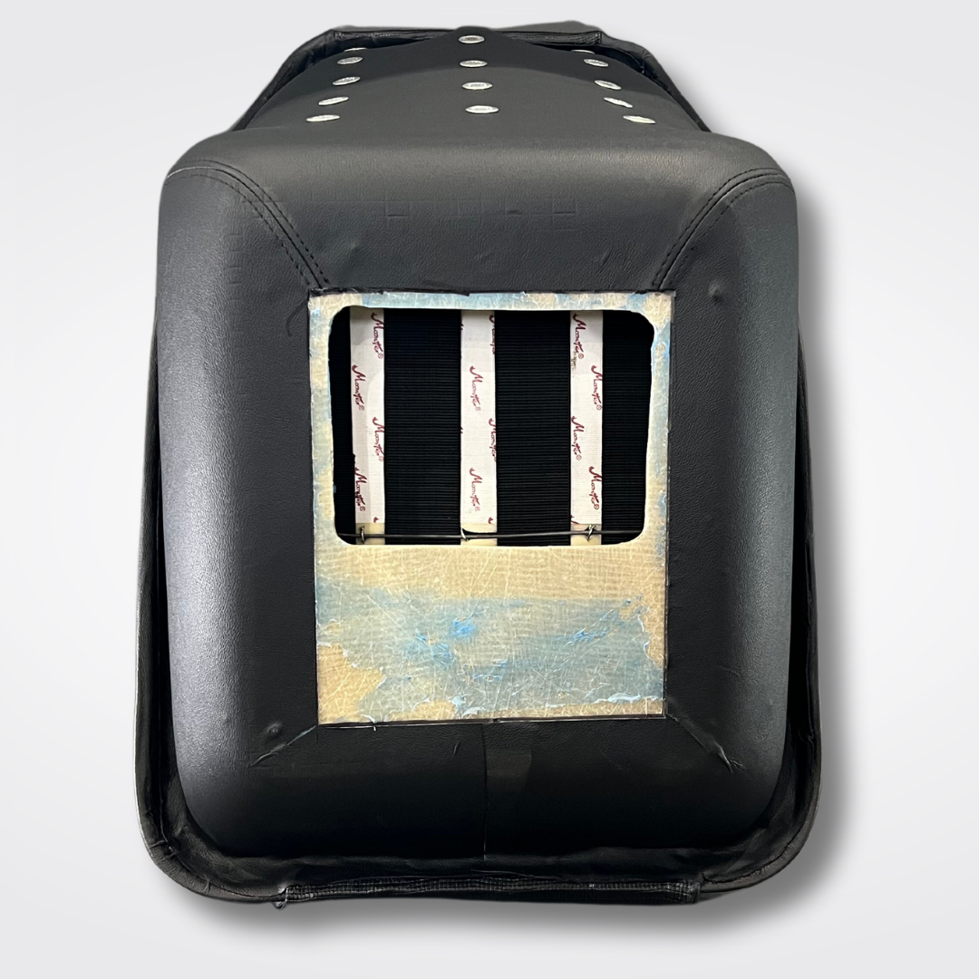A Datsun sports bucket seat for a KGC10 Nissan Skyline 2000GT Hakosuka produced by MSpeed