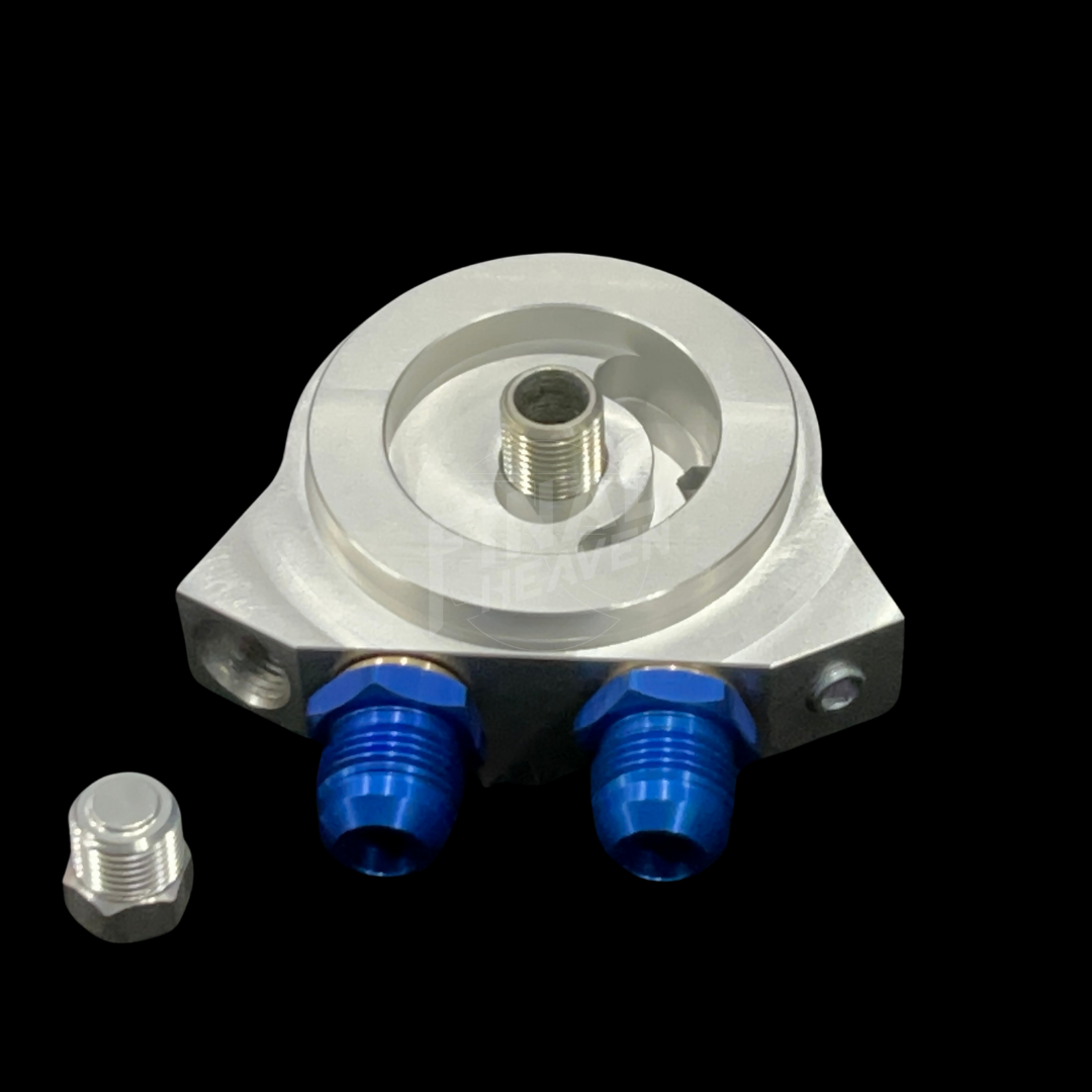 Hakosuka GTR S20 oil block mspeed view kpgc10 oil cooler attachment