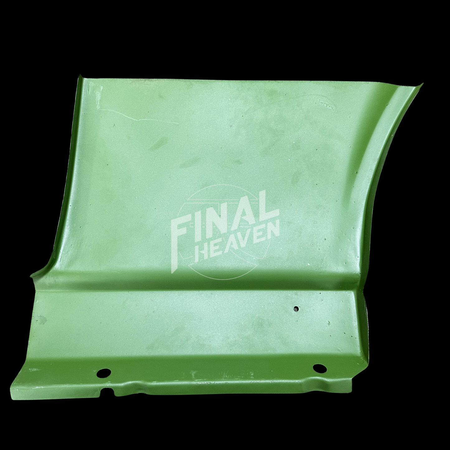 A rear dogleg rust repair panel for first generation 1971-1977 Toyota Celica produced by KF Vintage JDM