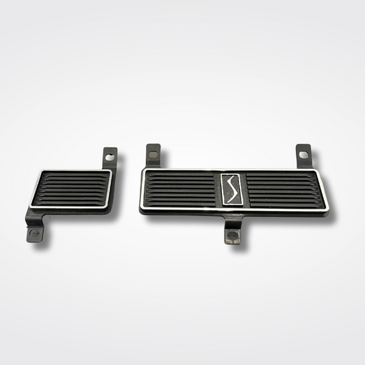 A radio and clock delete panel set for an early GC10 Nissan Skyline 2000GT Hakosuka produced by MSpeed